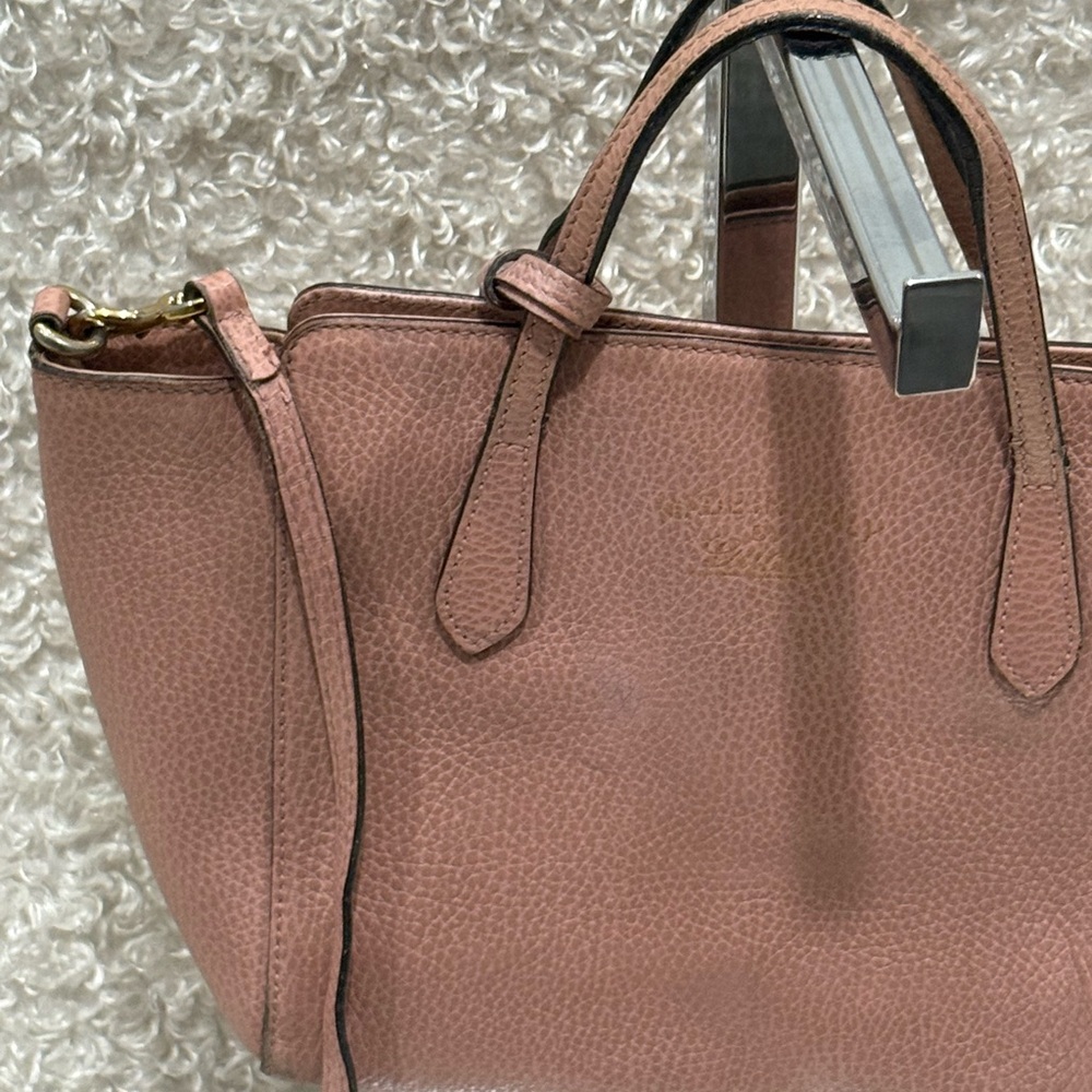 Gucci Pink Leather Swing Leather Tote Bag - Picture 4 of 16